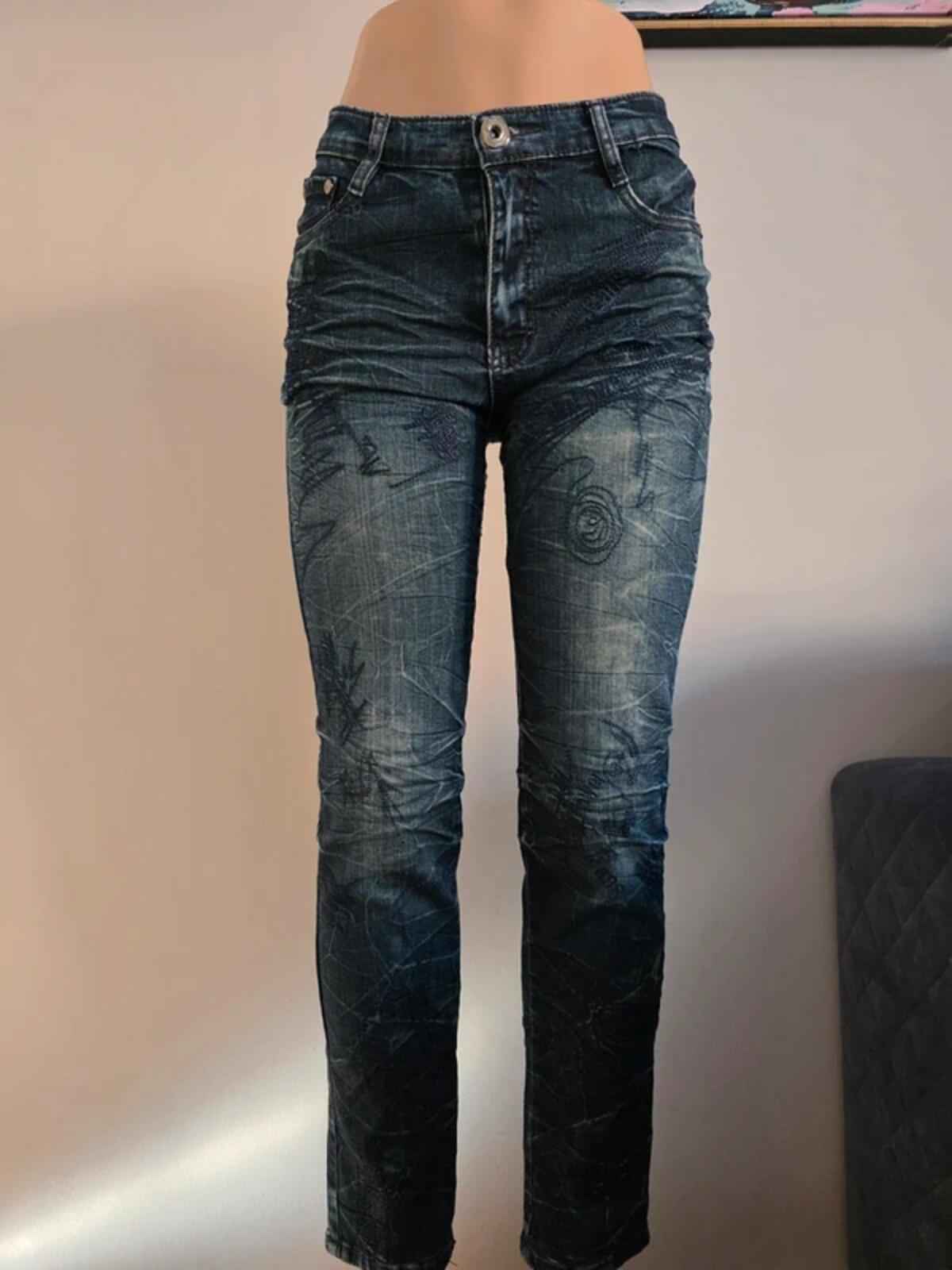 Kahing Vintage Y2K Mid Rise Slim Jeans UK Size 8 Petite
