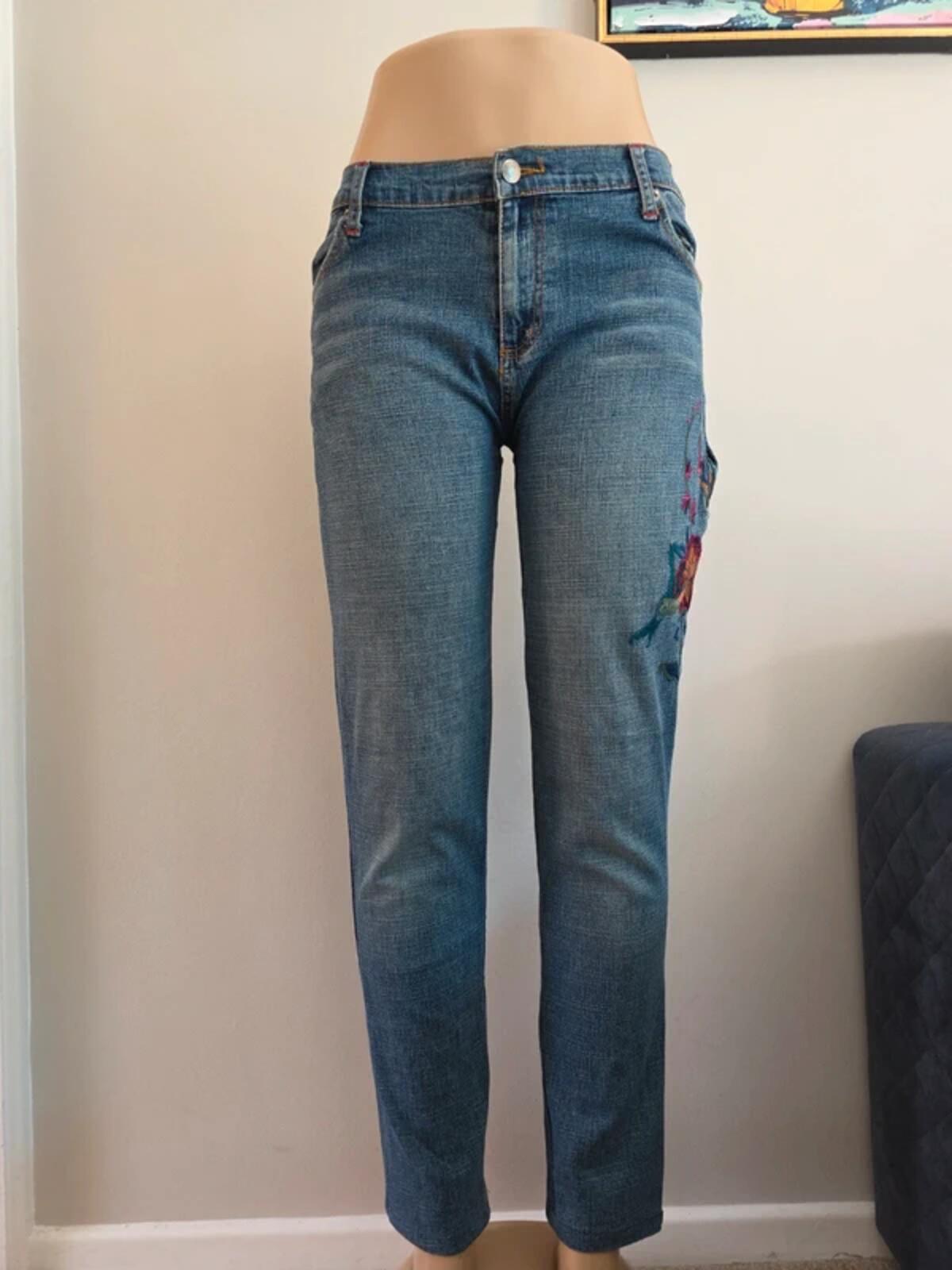 X-Mail Petite Mid Rise Slim Vintage Y2K Jeans UK Size 8