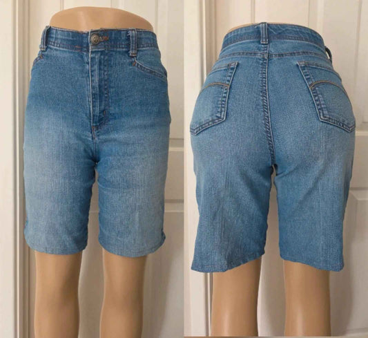 Gloria Vanderbilt High Rise Vintage Y2K Denim Shorts UK Size 12