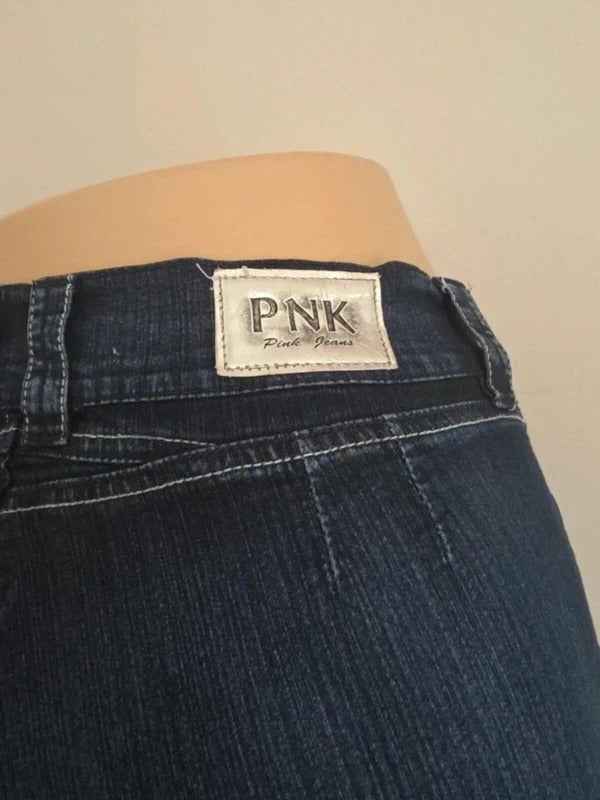 PNK Vintage Y2K Petite Mid Rise Wide Bootcut Jeans UK Size 12
