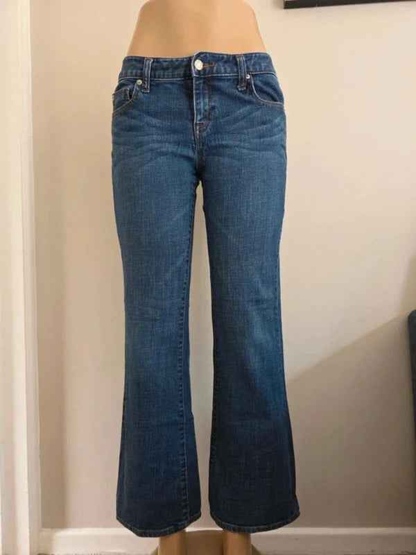 Vintage Y2K Banana Republic Low Rise Bootcut Jeans UK Size 8 Petite