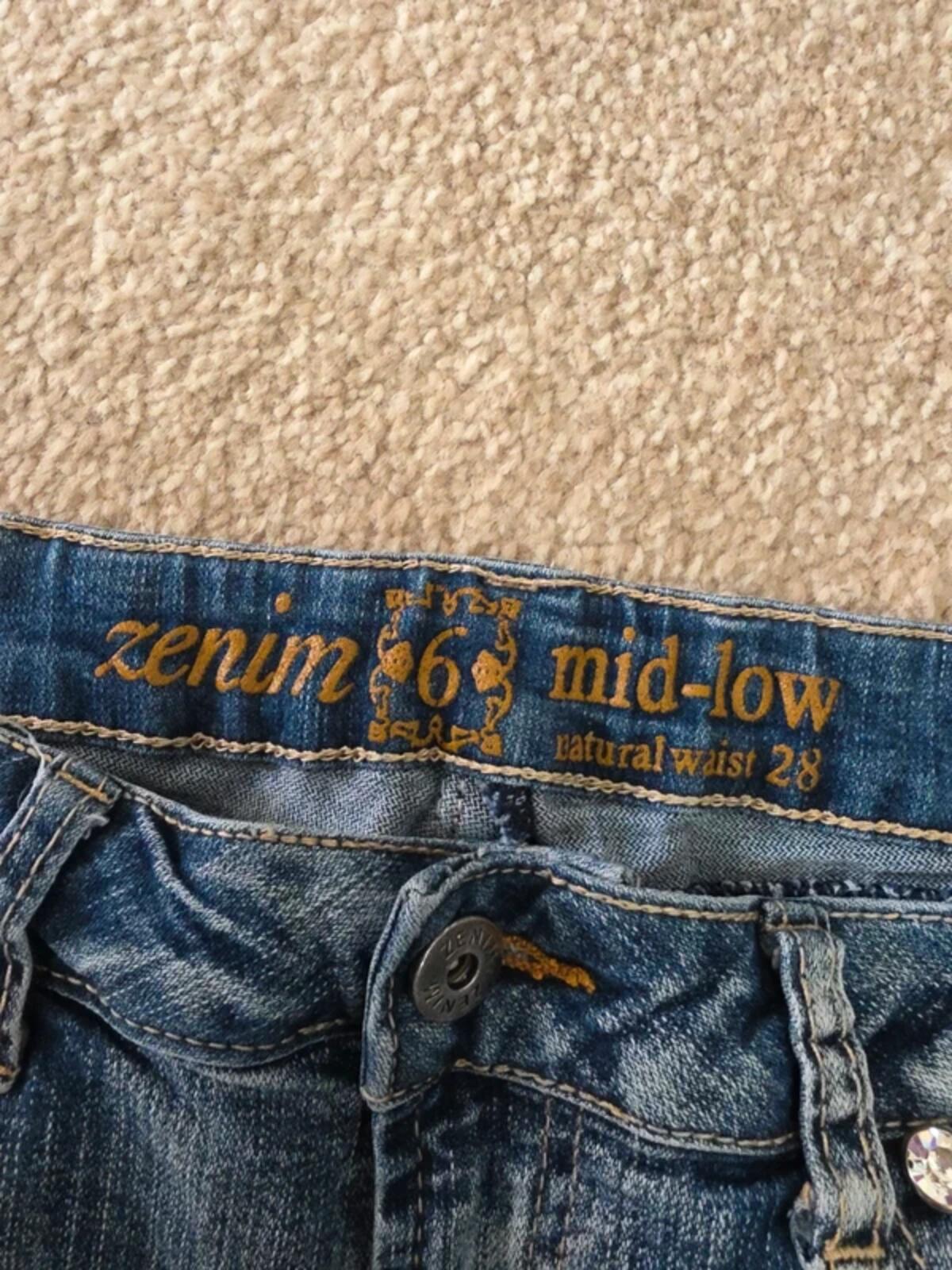 Zenim Mid Rise Slim Vintage Y2K Jeans UK Size 8 Petite