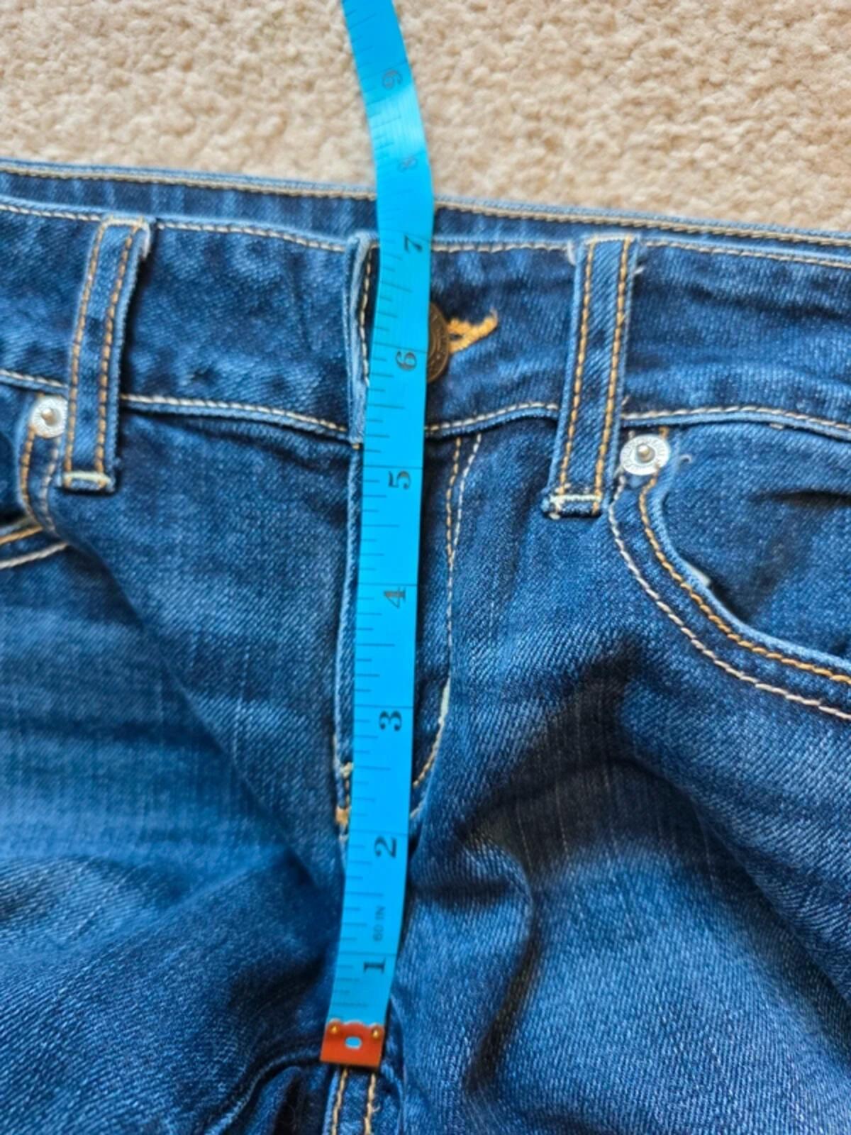 Vintage Y2K American Eagle Ultra Low Rise Petite Bootcut Jeans UK Size 6