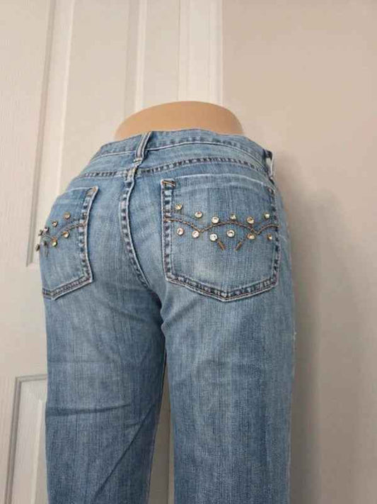 Gap Ultra Low Rise Blingy Bootcut Vintage Y2K Jeans UK Size 8 Tall