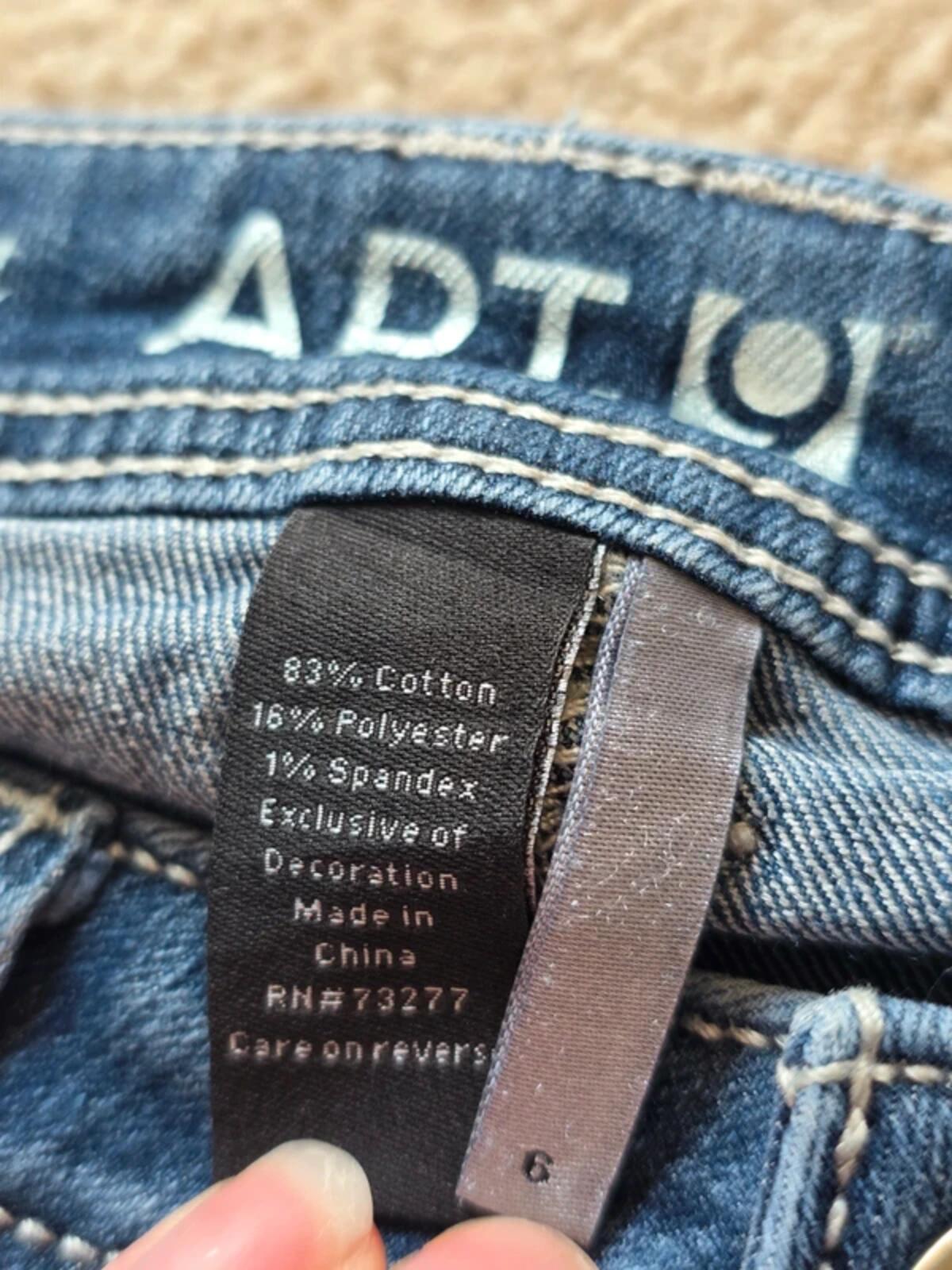 APT.9 Mid Rise Bootcut Bling Jeans UK Size 10