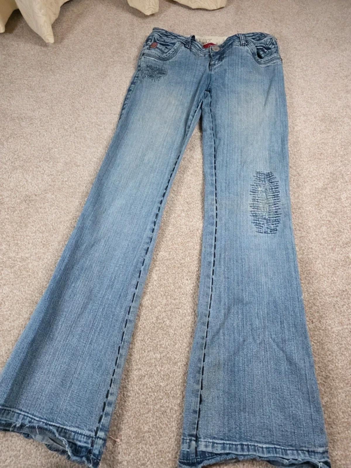 Y2K Foxy Low Rise Bootcut Jeans UK Size 10