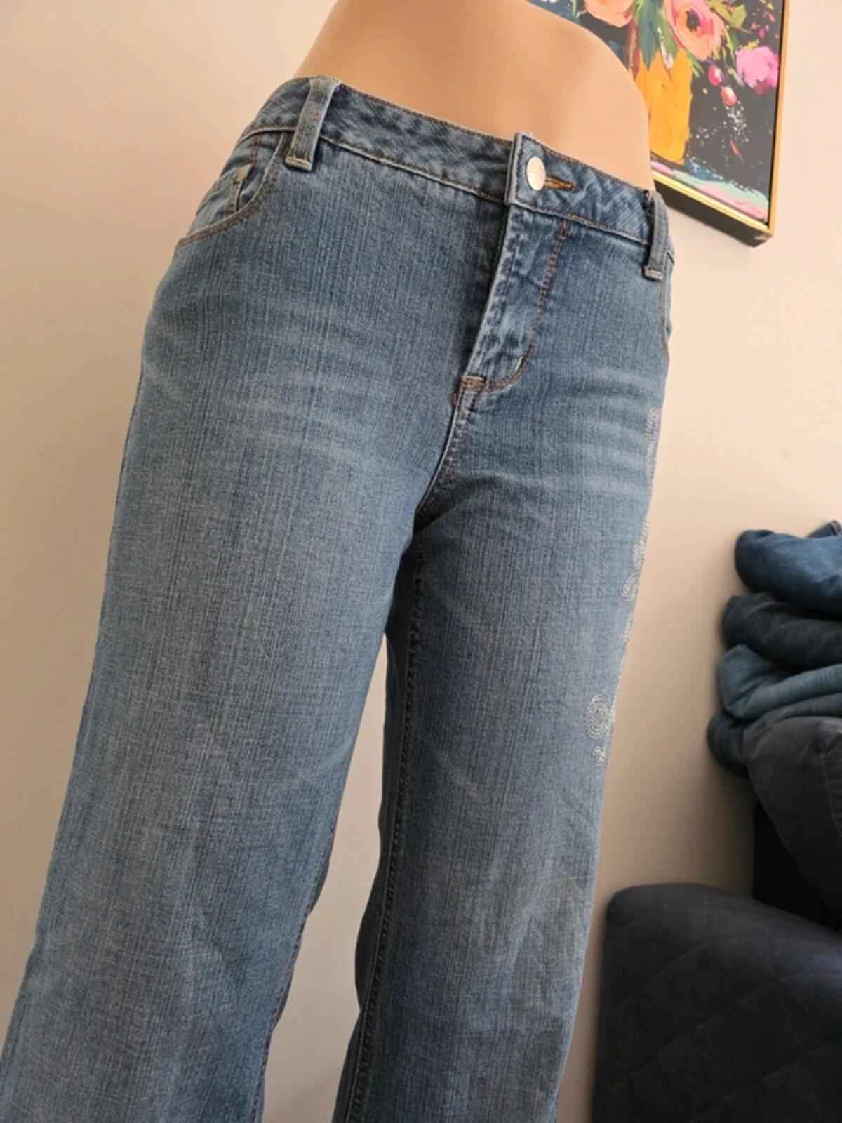 Vintage Y2K Thalia Sodi Mid Rise Flared Jeans UK Size 14