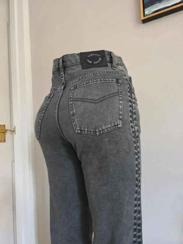 Vintage Y2K High Rise Straight Leg Jeans UK Size 8