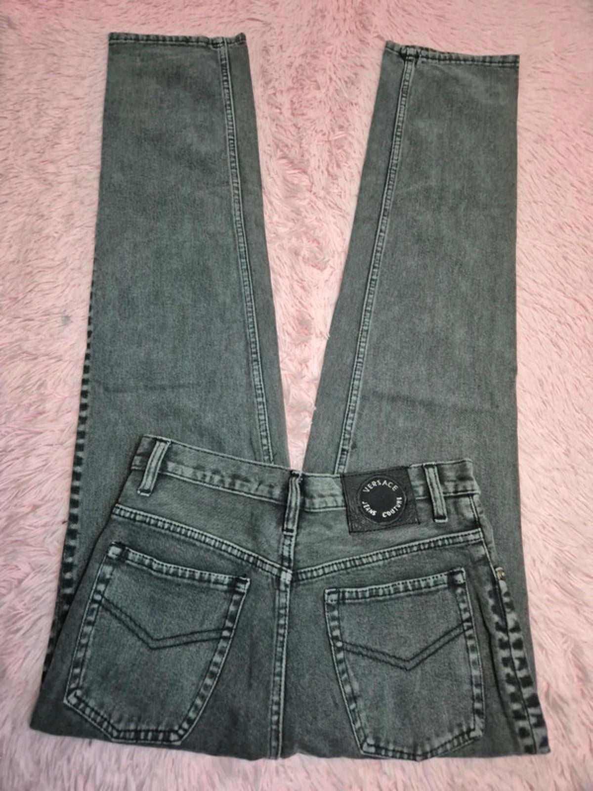 Vintage Y2K Versace Jeans Couture High Rise Straight Jeans UK 8