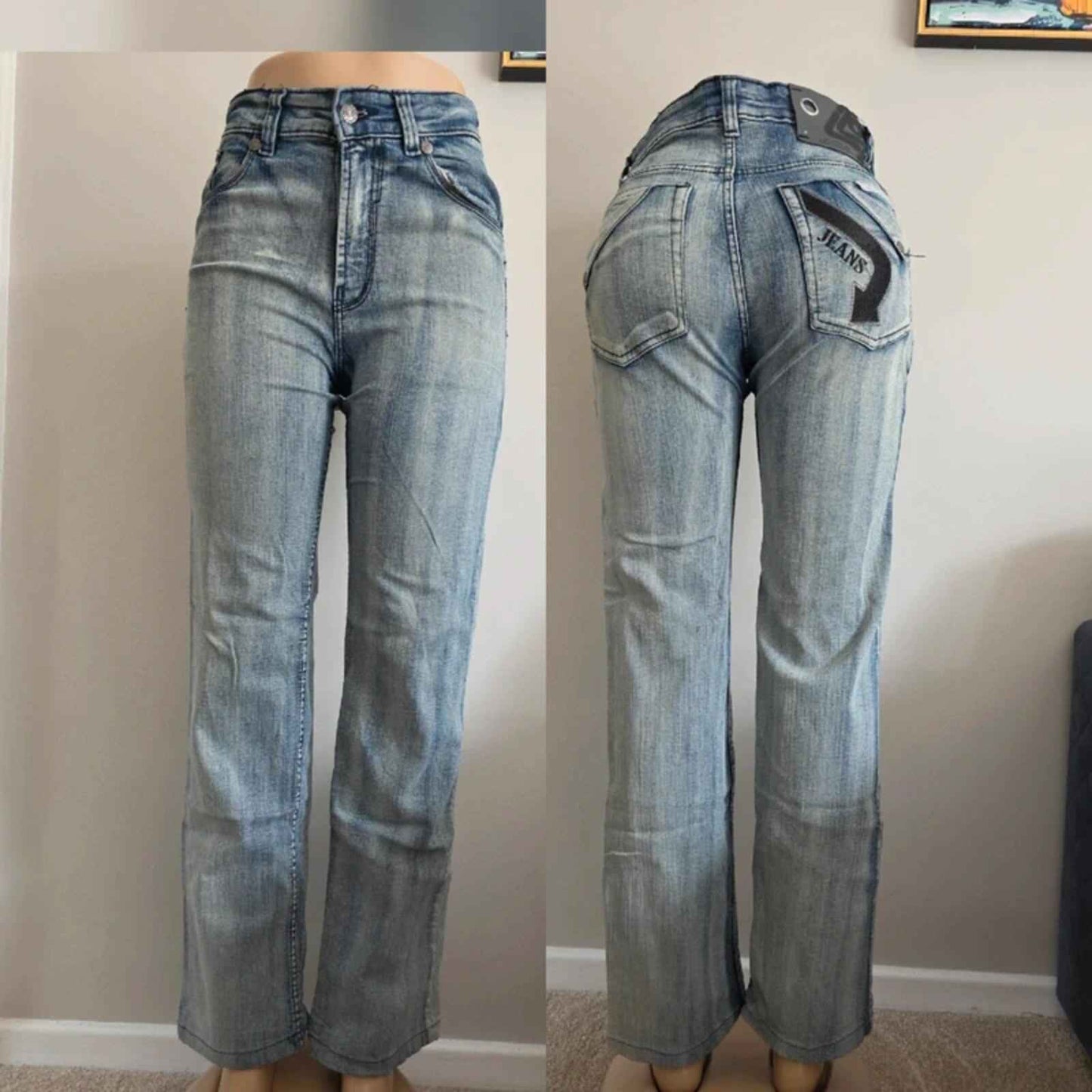 Lot29 High Waist Straight Relaxed Vintage Y2K Jeans UK Size 10