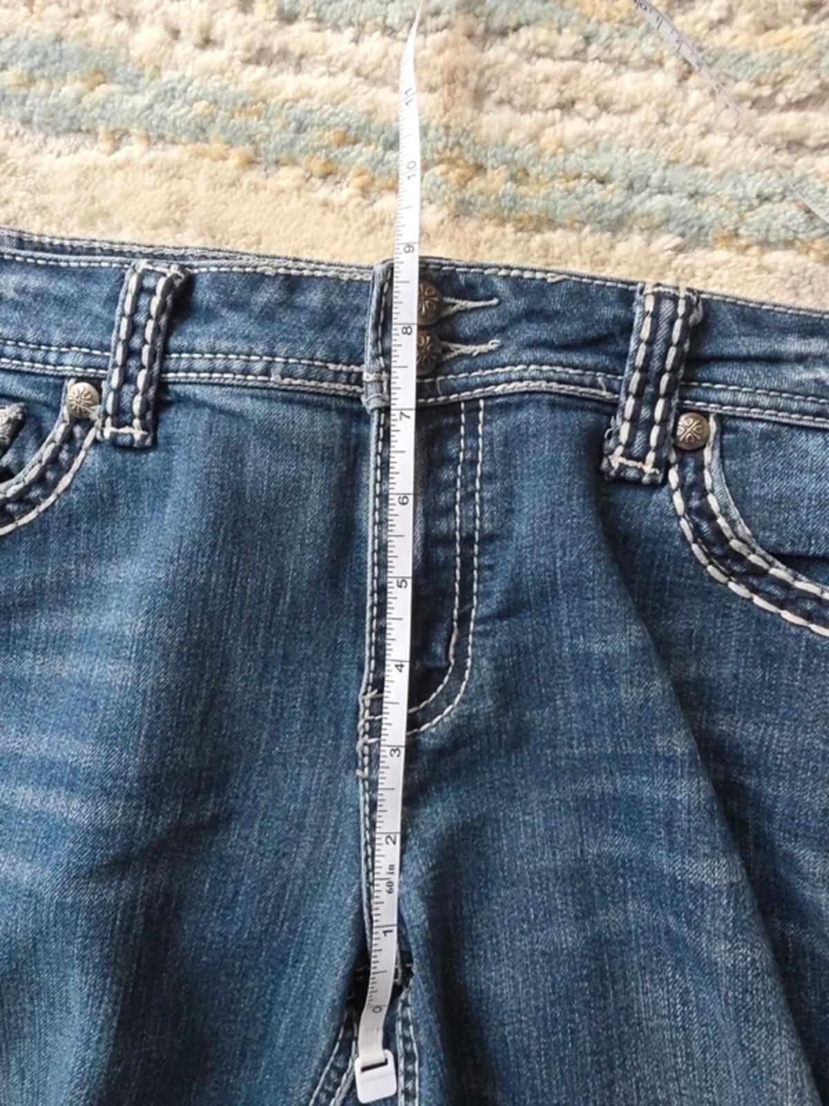 ZCO Jeans Mid Rise Capri Vintage Y2K Jeans UK Size 14