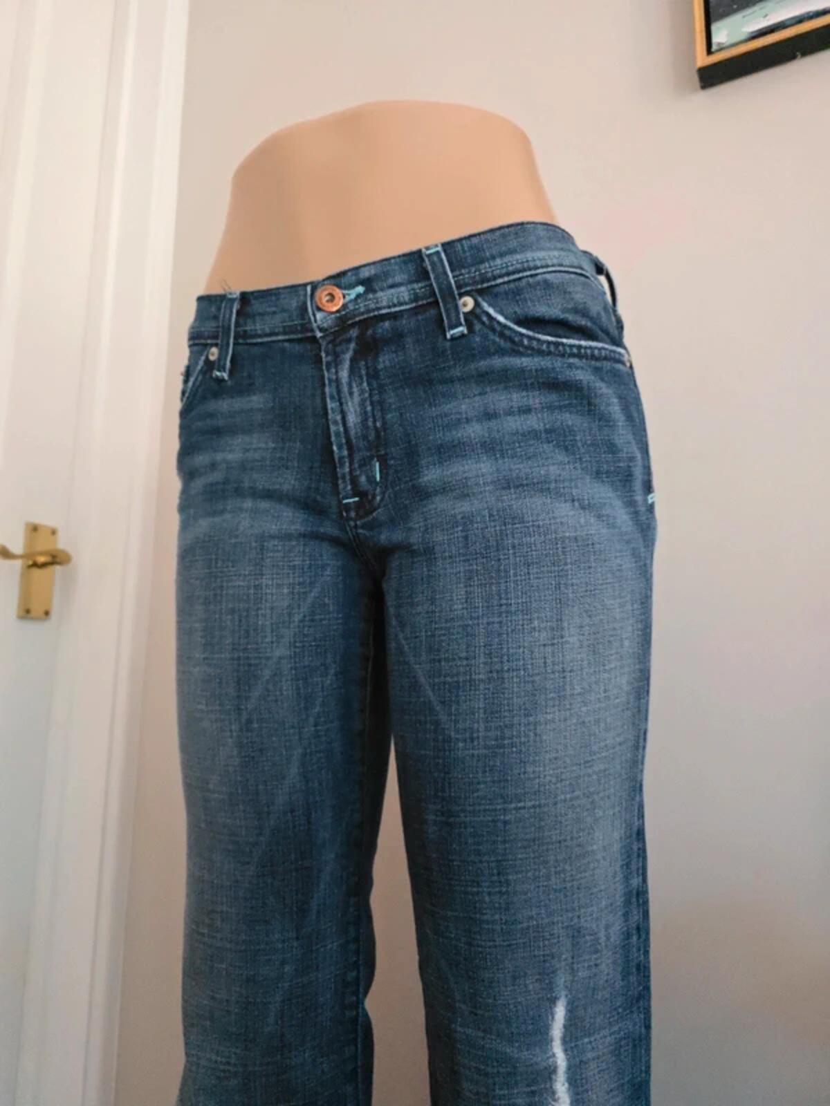 Plastic by Sly Low Rise Bootcut Vintage Y2K Jeans UK Size 10 Tall