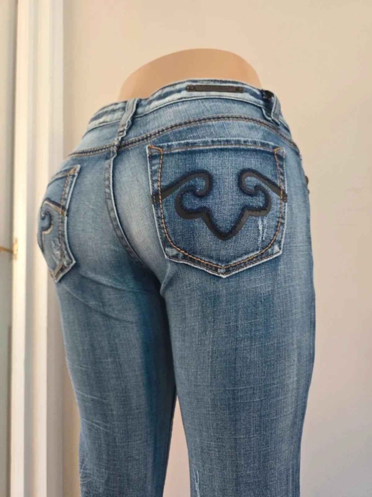 Rerock Ultra Low Rise Bootcut Vintage Y2K Jeans UK Size 8