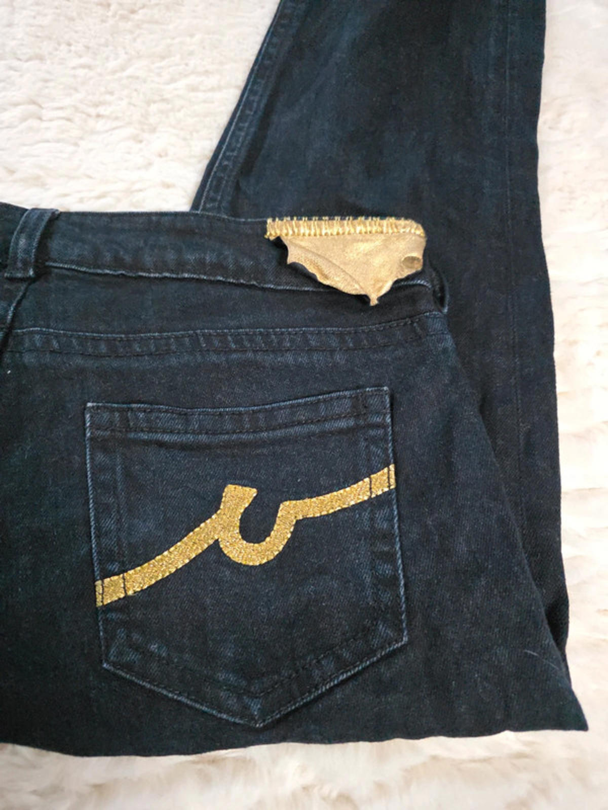 Vintage Y2K Denim Low Rise Straight Jeans UK Size 12 Tall