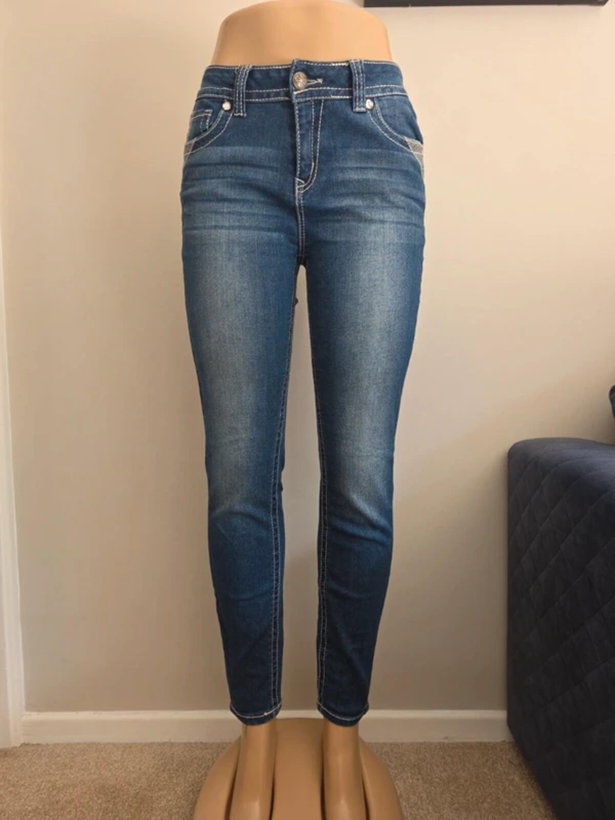 Vanilla Star Mid Rise Skinny Vintage Y2K Jeans UK Size 10 Petite