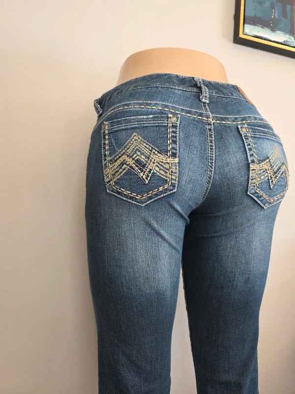Maurices Low Rise Bootcut Vintage Y2K Jeans UK Size 6/8 Petite