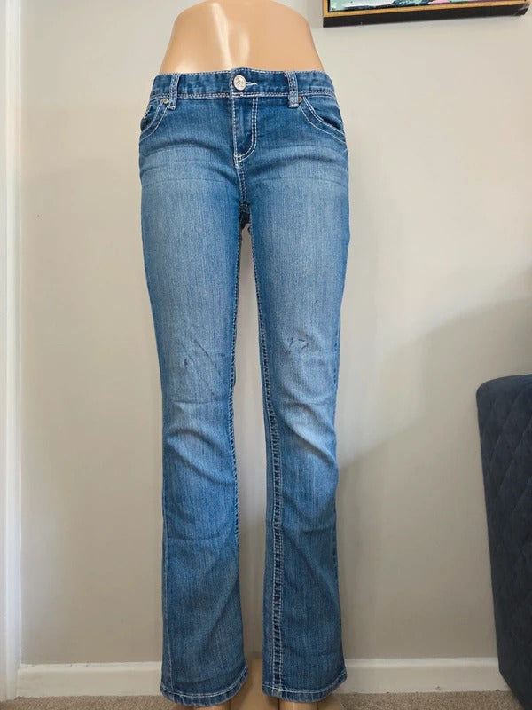 Maurices Low Rise Baby Bootcut Vintage Y2K Jeans UK Size 8