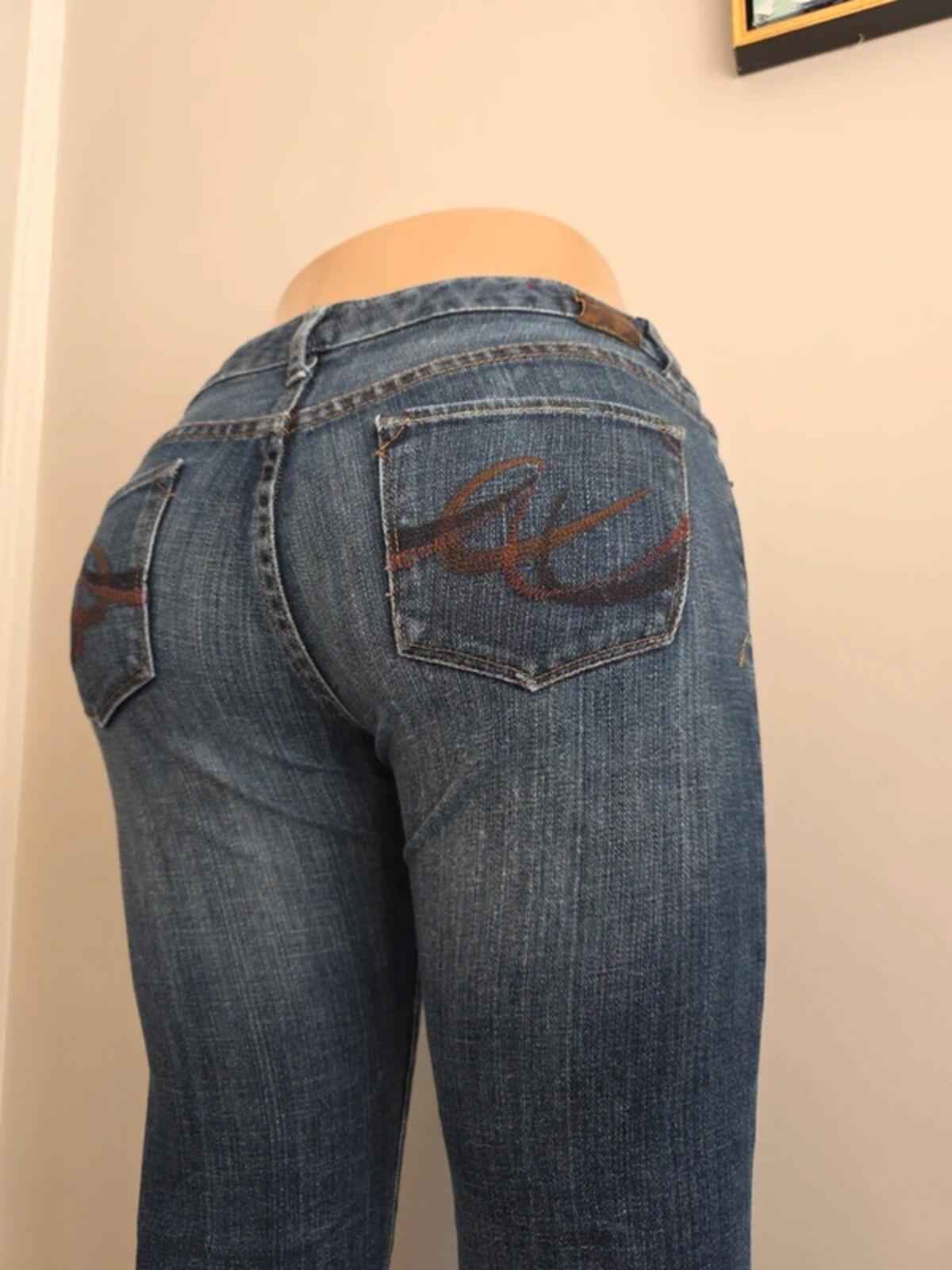 X2 Low Rise Ultra Bootcut Vintage Y2K Jeans UK Size 6 Petite