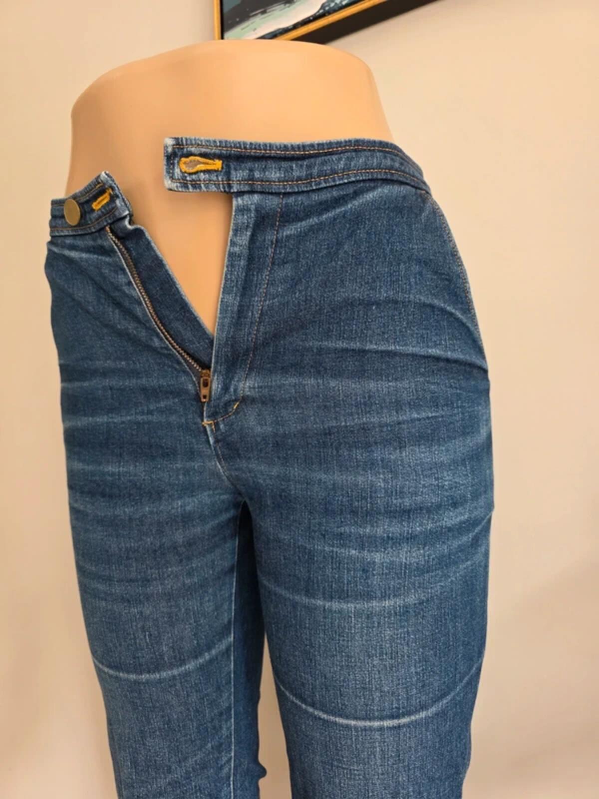 Vintage Y2K Peyton Place Mid Rise Cropped Jeans UK Size 6