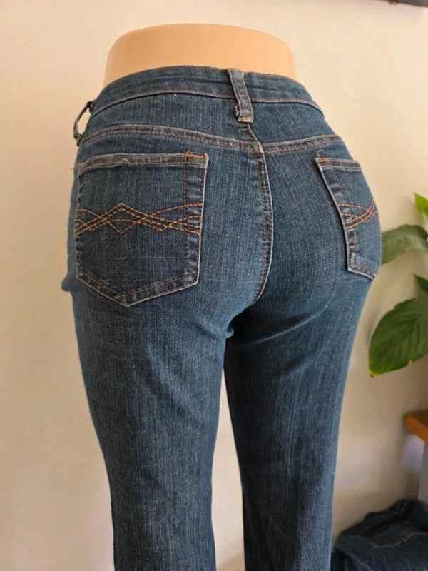 Vintage Y2K St. John’s Bay Mid Rise Straight Jeans UK Size 12 Petite