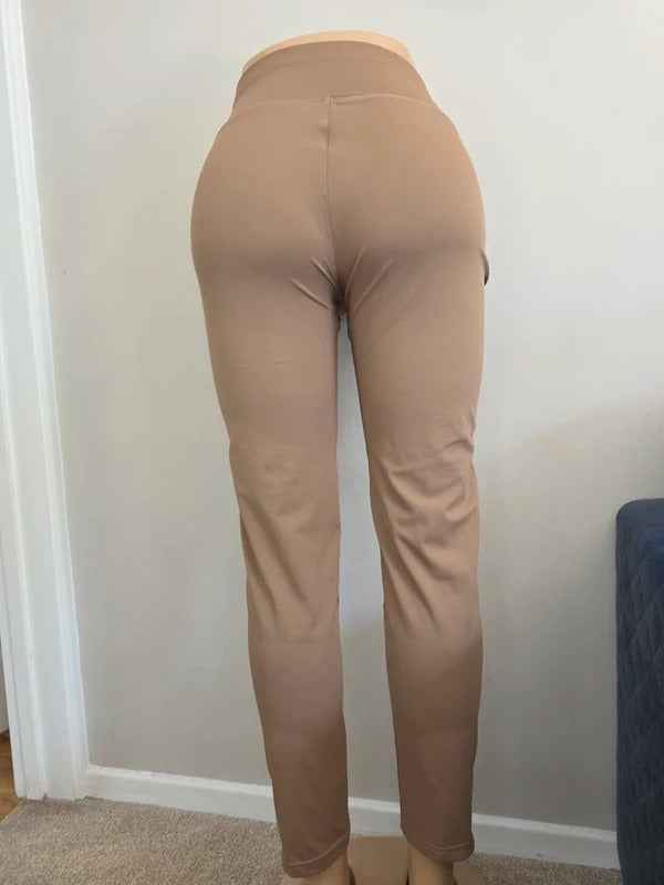 La Vogue High Waisted Brown Gym Leggings UK Size 12-14