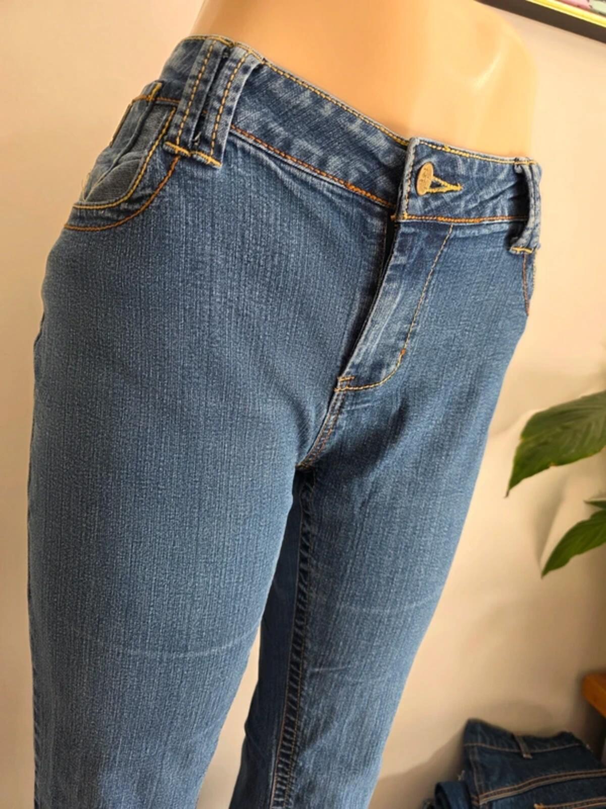 Vintage Y2K Rocawear Mid Rise Bootcut Jeans UK Size 16 Tall