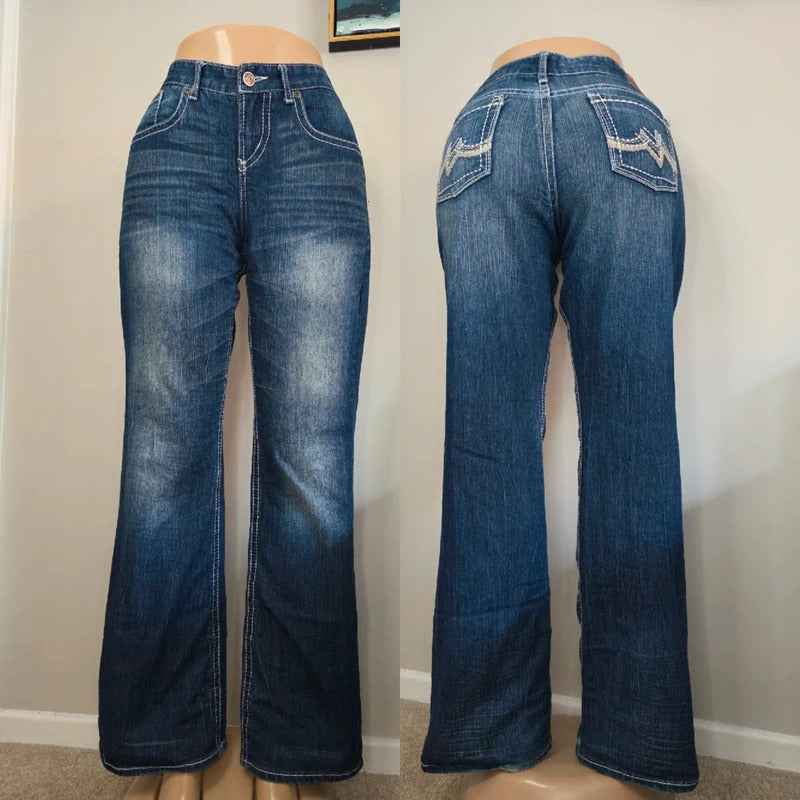 Maurices Tall Mid Rise Relaxed Bootcut Vintage Y2K Jeans UK Size 10/12