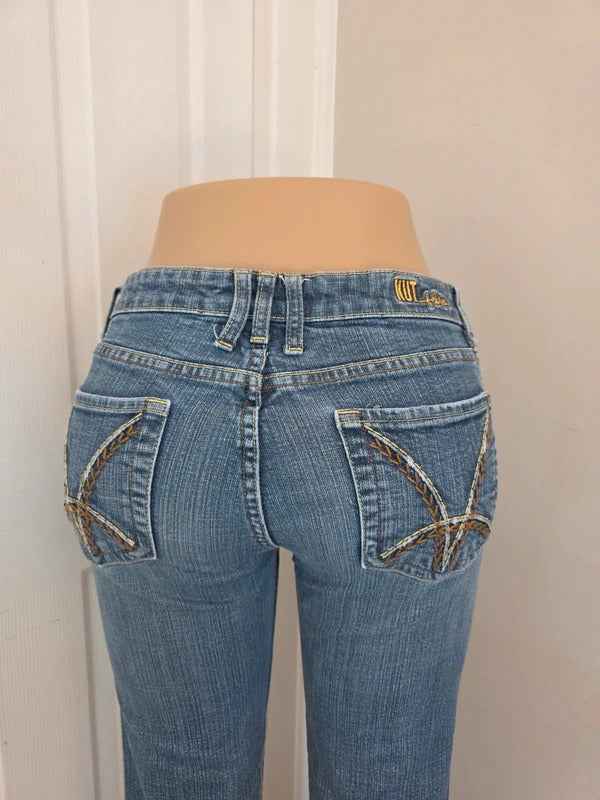 KUT from the Kloth Mid Rise Bootcut Vintage Y2K Jeans UK Size 10