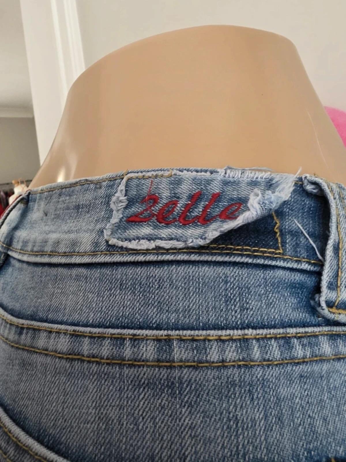 Vintage Y2K 2 Elles Low Rise Flared Jeans UK Size 12 Tall