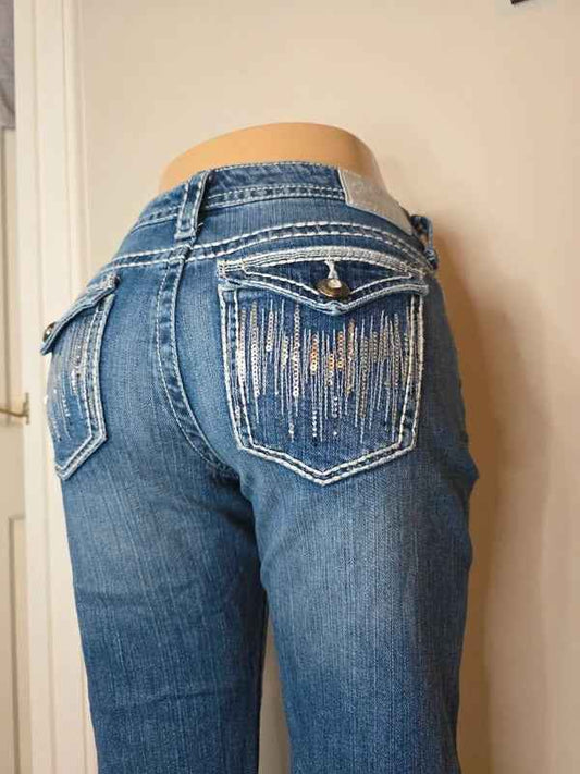 Maurices Premium Low Rise Cropped Capri Jeans UK Size 10/12