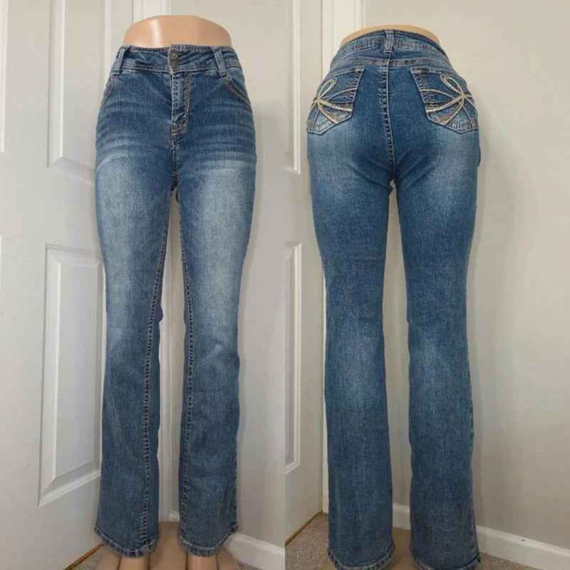 Wallflower Mid Rise Bootcut Vintage Y2K Jeans UK Size 12 Tall