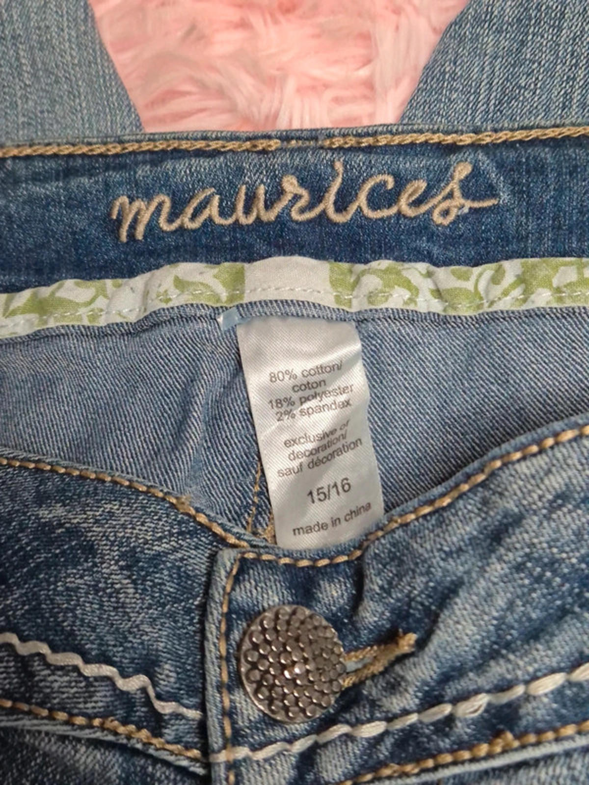 Vintage Y2K Maurices Straight Mid Rise Jeans UK 18 Petite