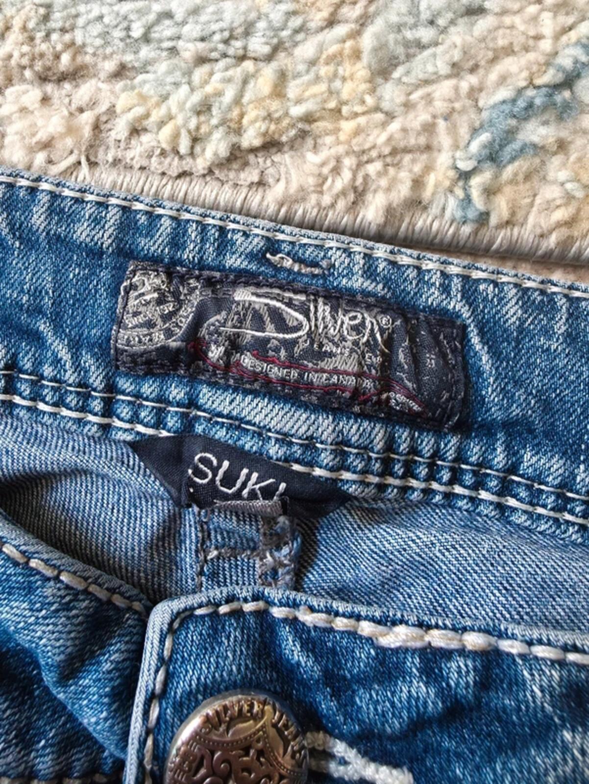 Silver Mid Rise Bootcut Vintage Y2K Jeans UK Size 10/12 Petite