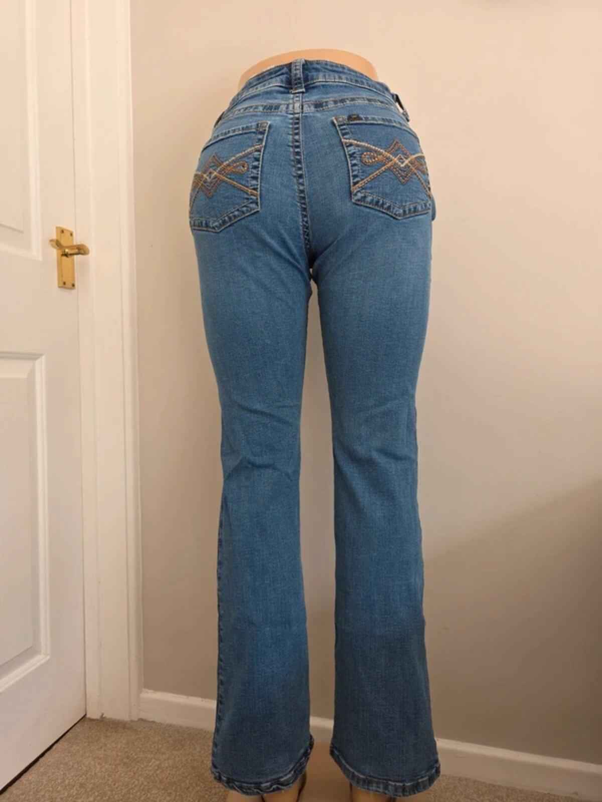 Lee Mid Rise Baby Boot Vintage Y2K Jeans UK Size 10 Petite