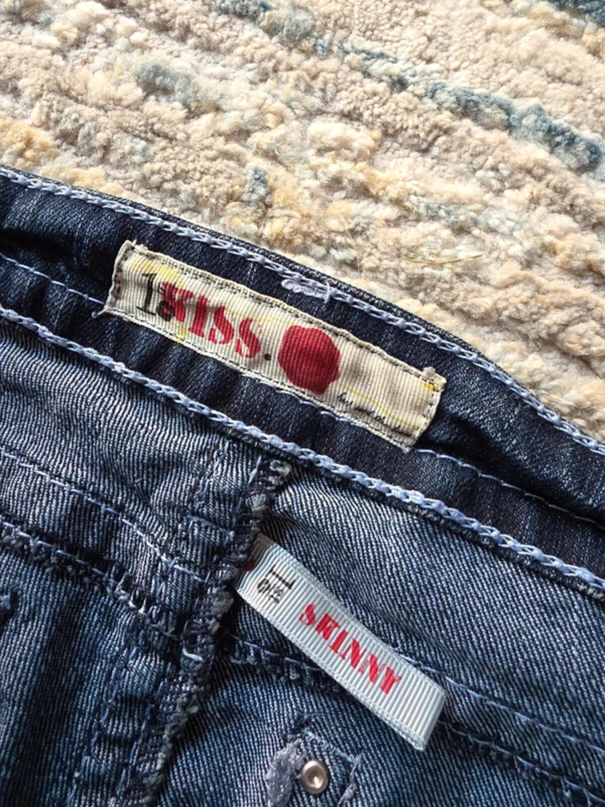 First Kiss Low Rise Skinny Vintage Y2K Jeans UK Size 4/6