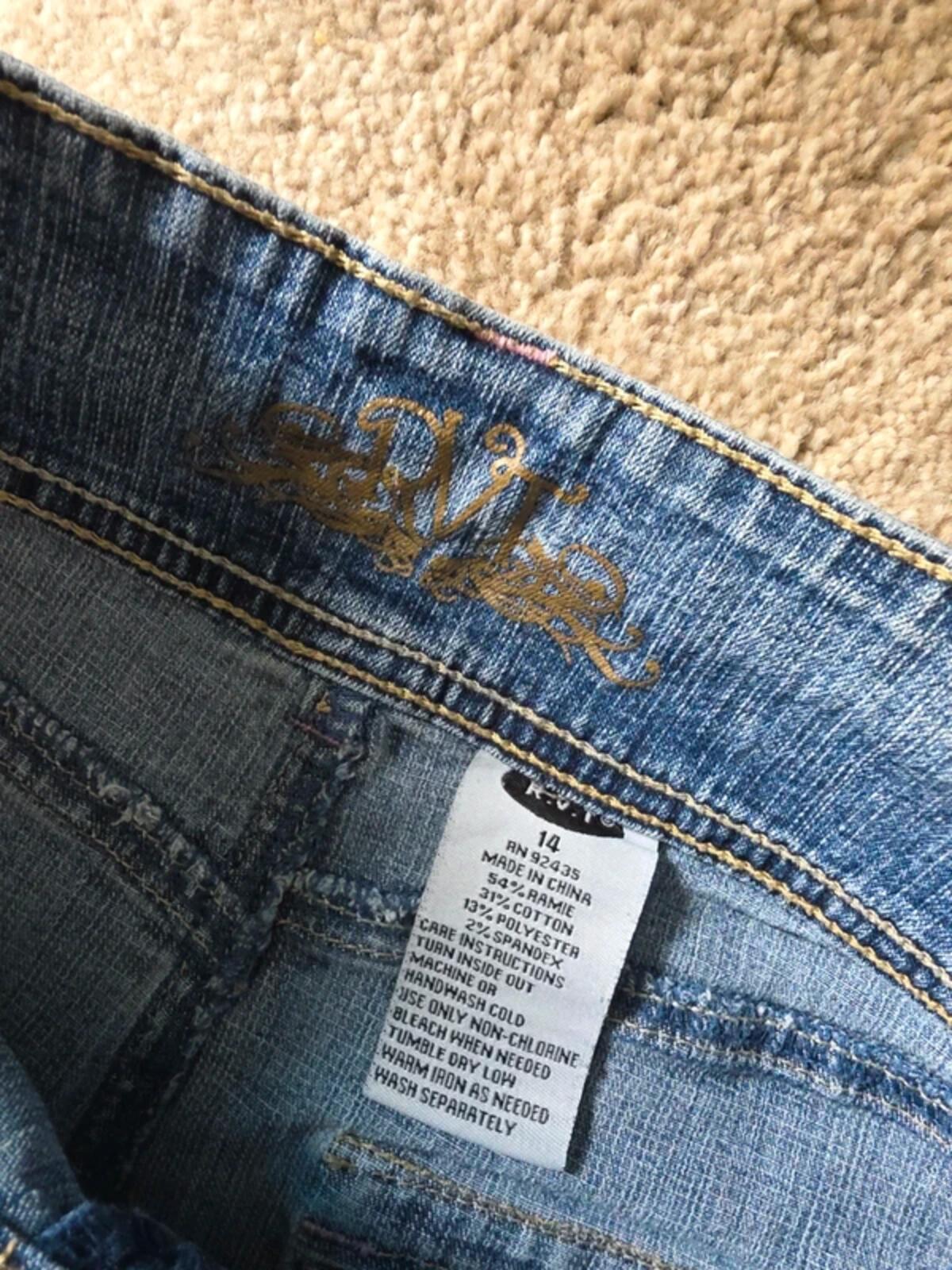 RVT Mid Rise Flared Vintage Y2K Jeans UK Size 8 Petite