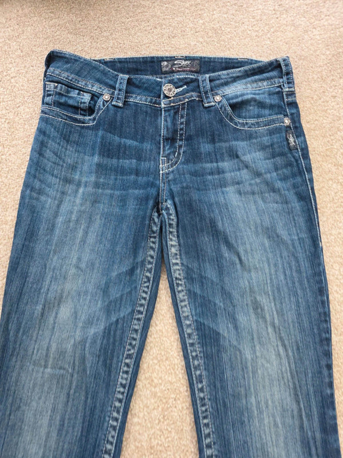 Vintage Y2K Suki Mid Rise Flare Jeans UK Size 12