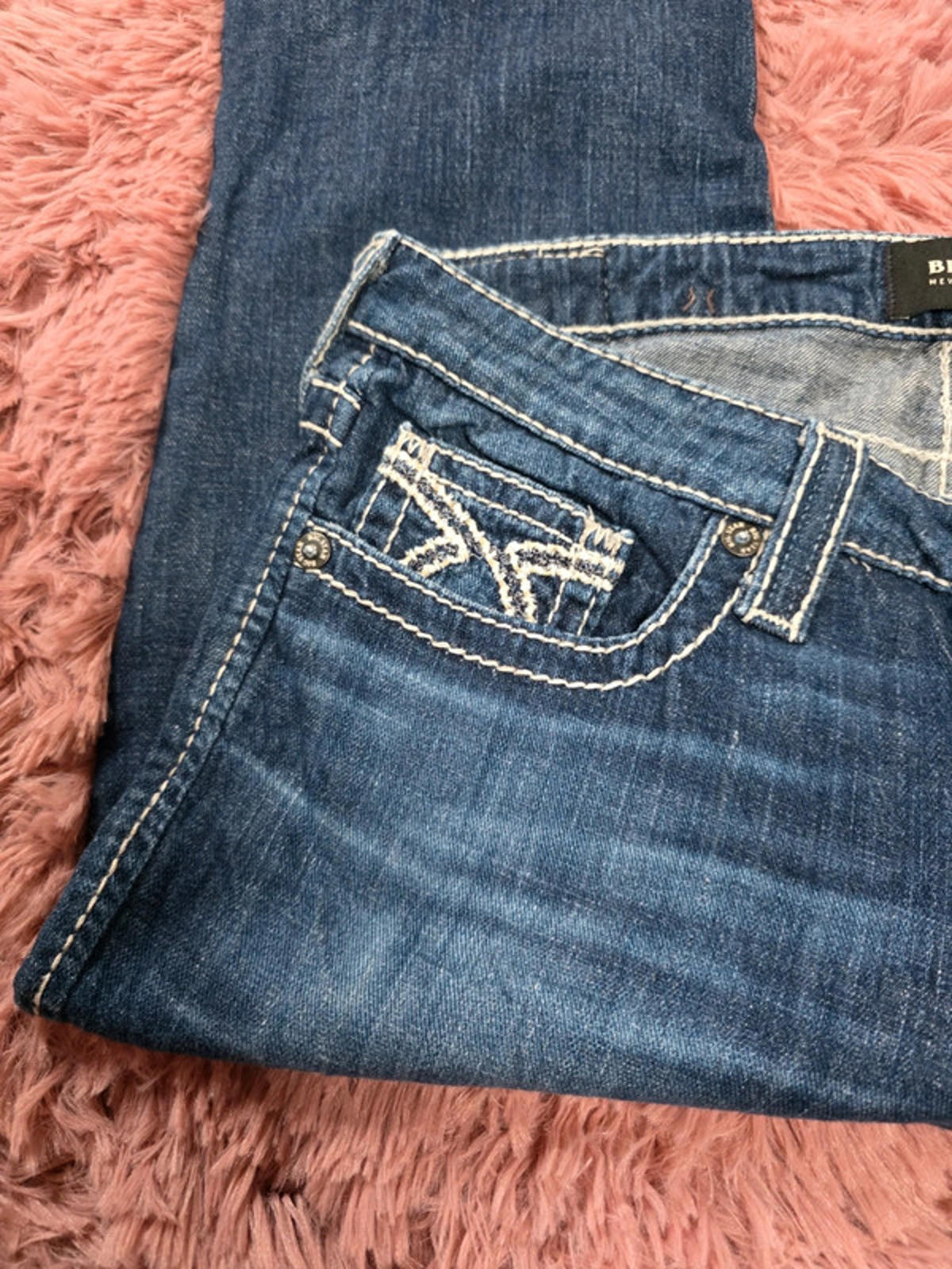 Vintage Y2K Big Star New Hazel Boot Low Rise Bootcut Jeans UK size 12 Petite