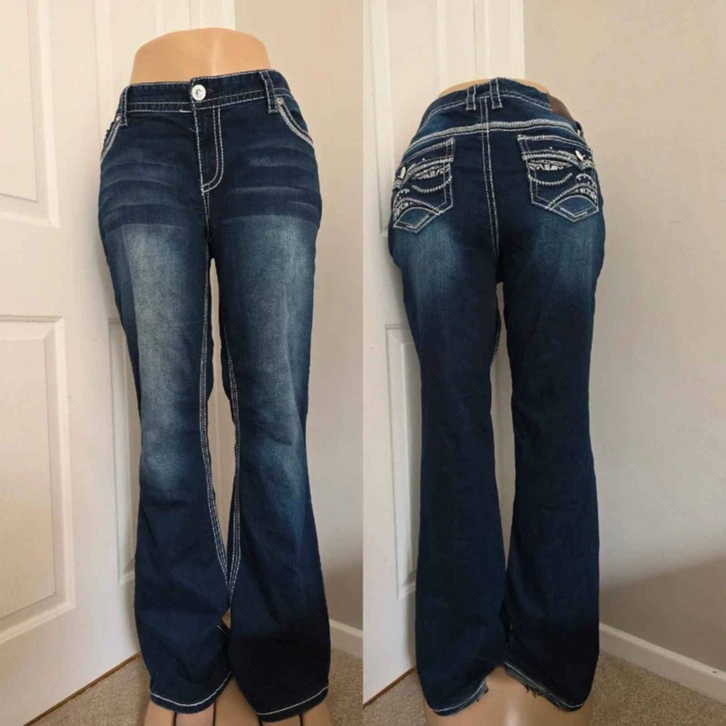 Maurices Mid Rise Bootcut Vintage Y2K Jeans UK Size 20 Tall