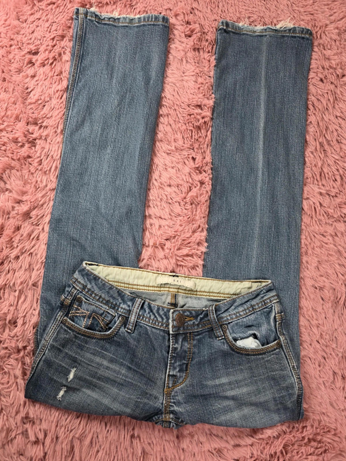 Vintage Y2K XXI Super Low Rise Bootcut Jeans UK size 8