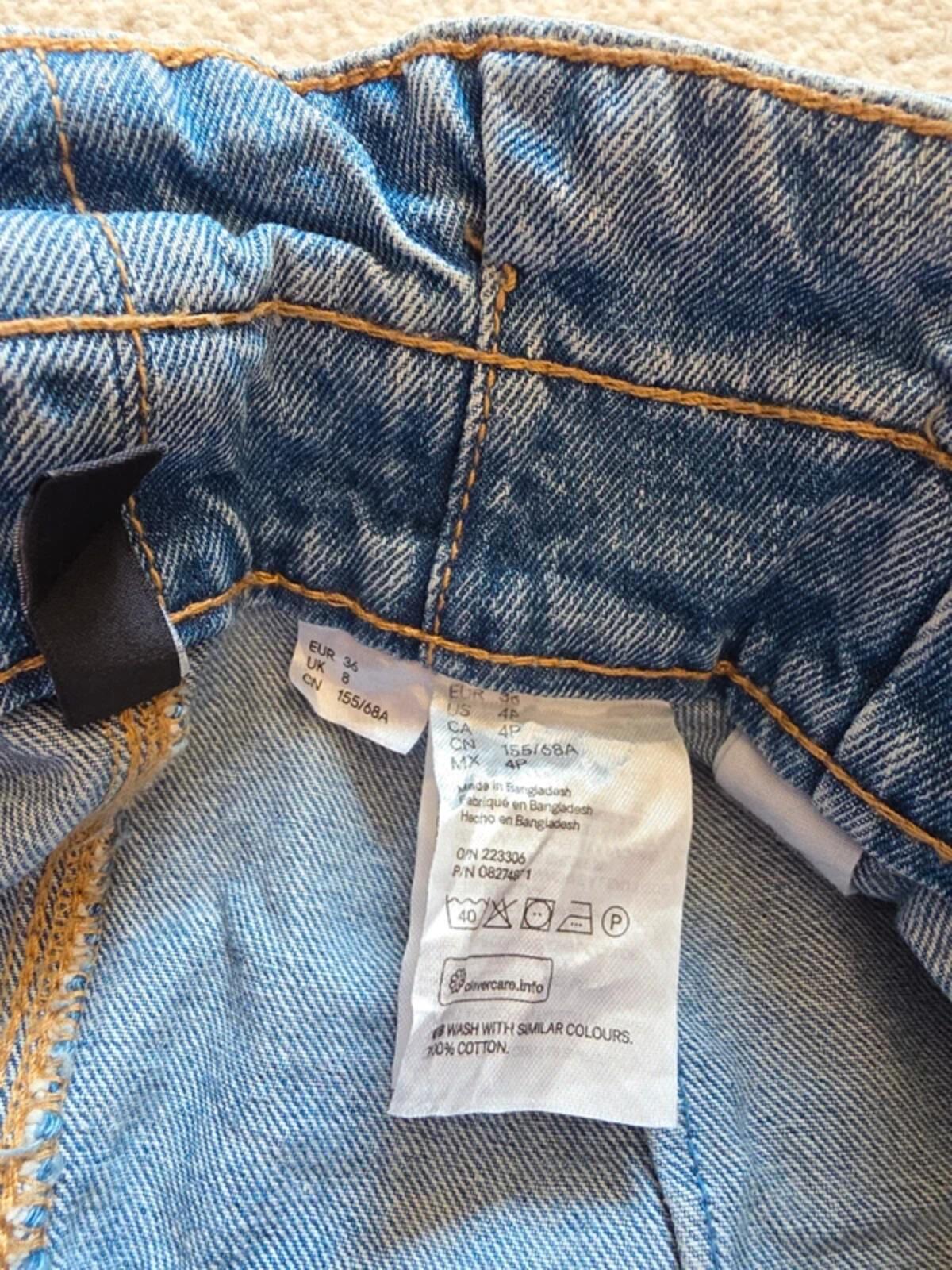 Divided High Waist Denim Mini Skirt Vintage Y2K UK Size 8