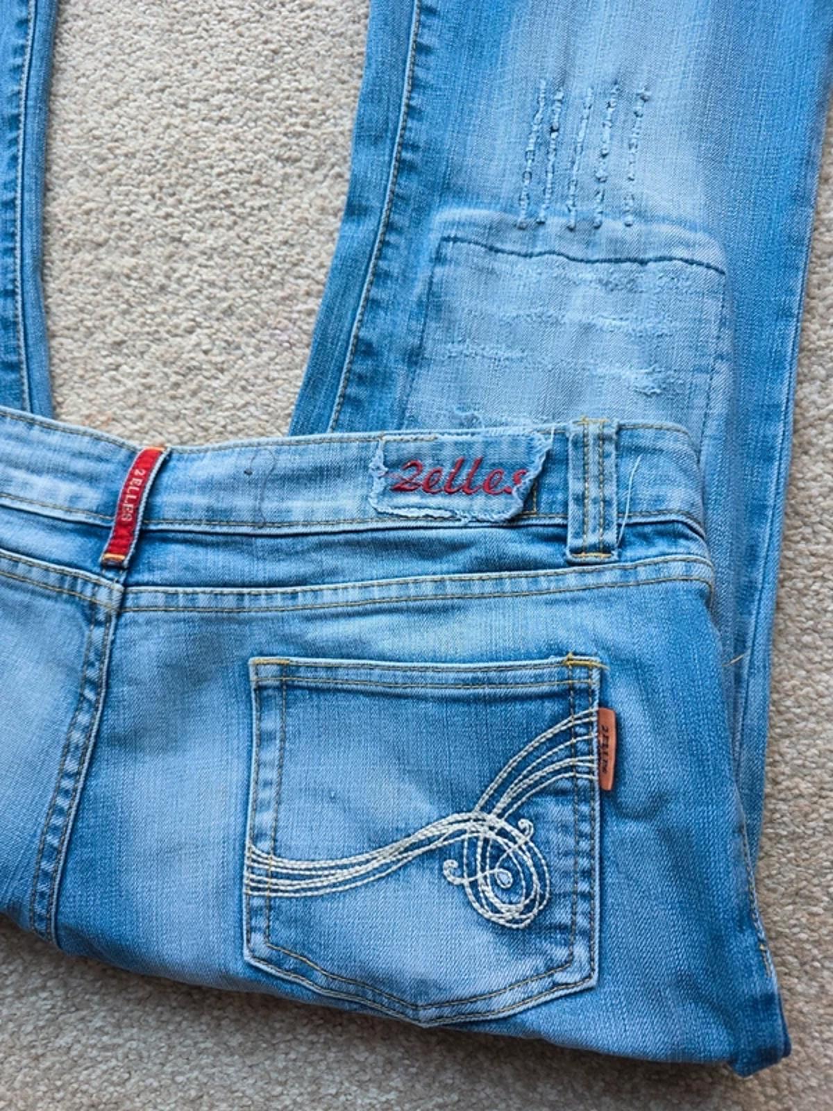 Vintage Y2K 2 Elles Low Rise Bootcut Jeans UK Size 14 Tall