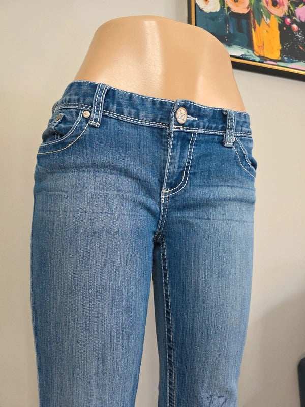 Maurices Low Rise Baby Bootcut Vintage Y2K Jeans UK Size 8