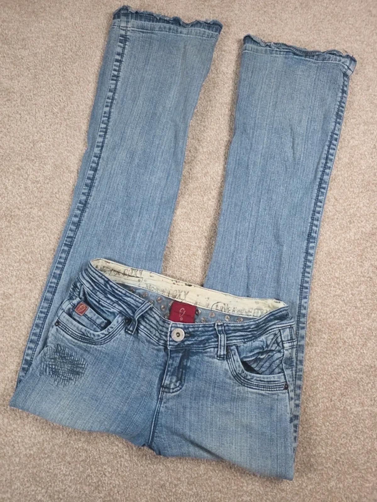 Y2K Foxy Low Rise Bootcut Jeans UK Size 10