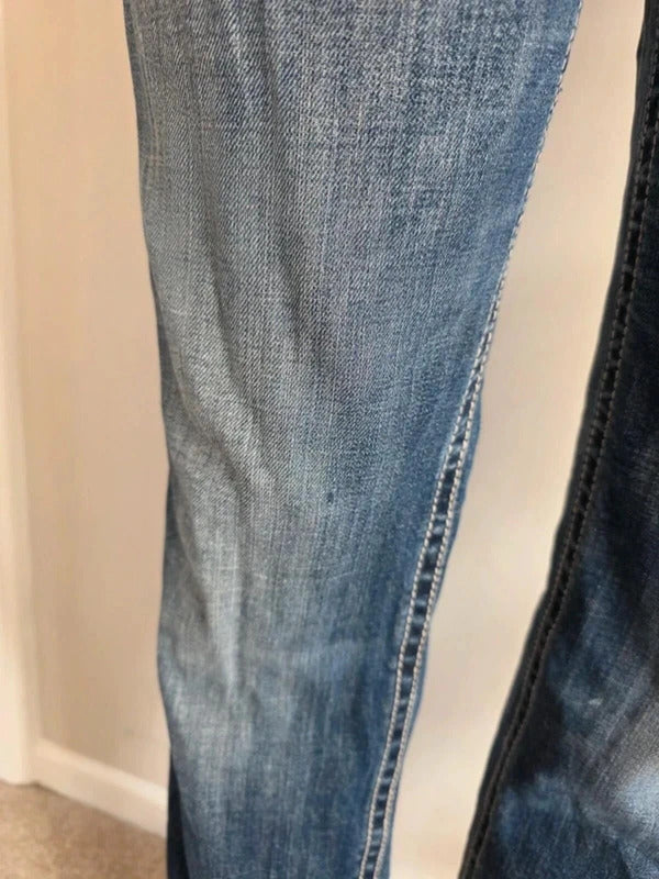 Vintage Y2K Rerock Low Rise Skinny Jeans UK Size 14