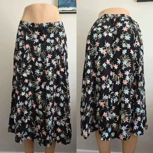 Sag Harbor Petite Vintage Y2K Floral Midi Skirt UK Size 12/14