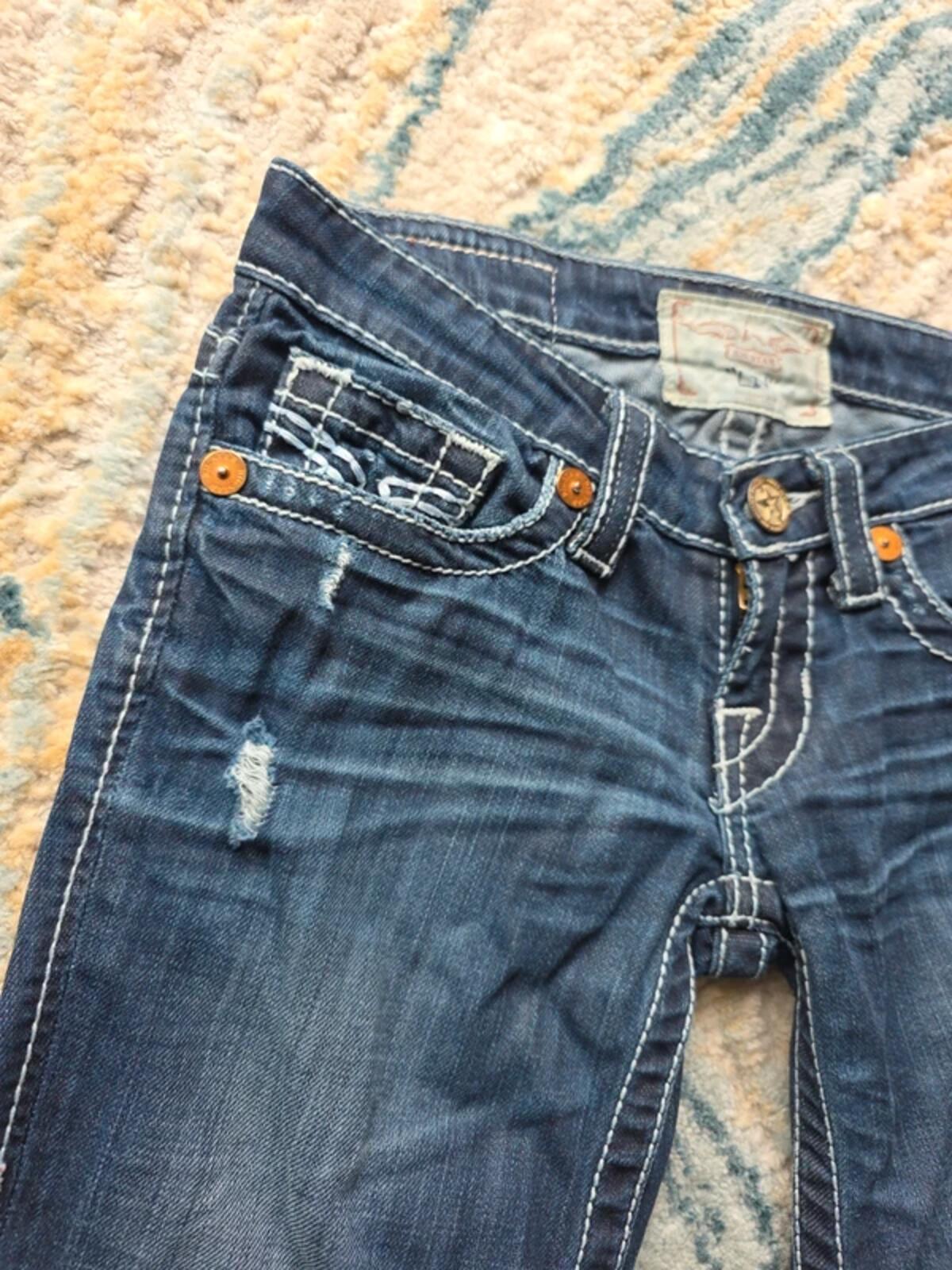 Big Star Vintage Y2K Ultra Low Rise Bootcut Jeans UK Size 4
