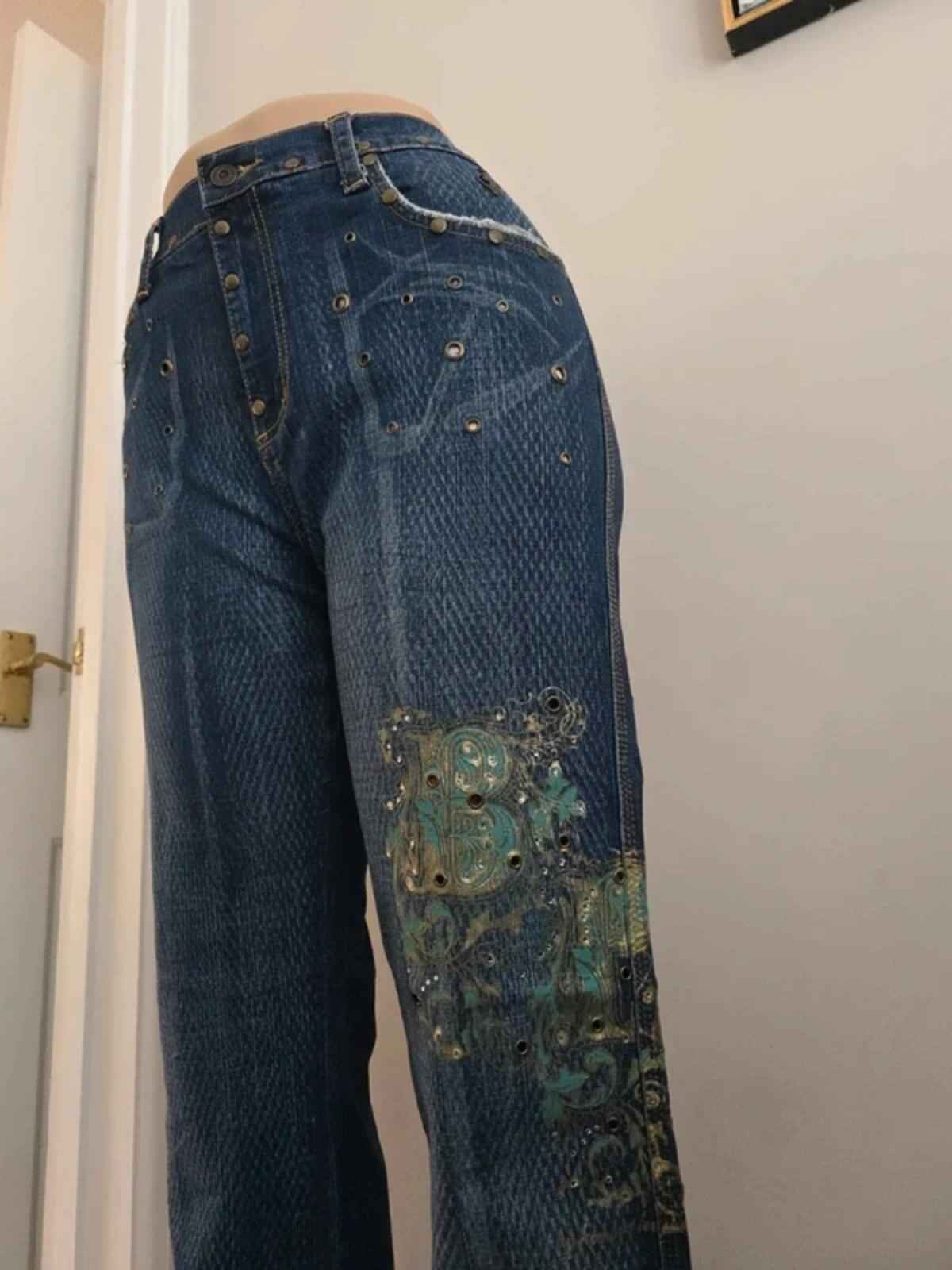 Vintage Y2K Baby Phat High Rise Bootcut Jeans UK Size 12