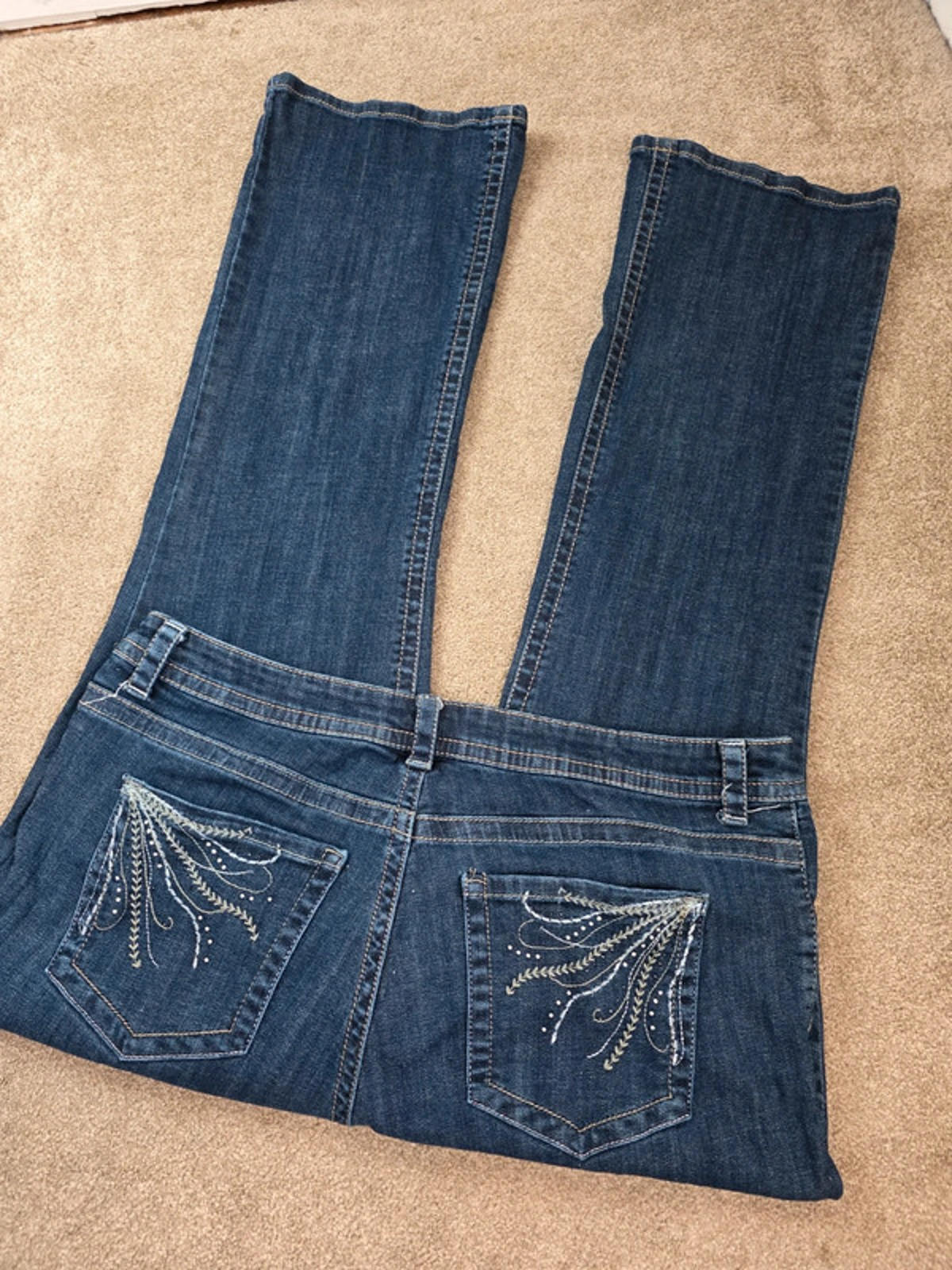 Vintage Y2K Lee Slender Secret Mid Rise Bootcut Jeans UK Size 20