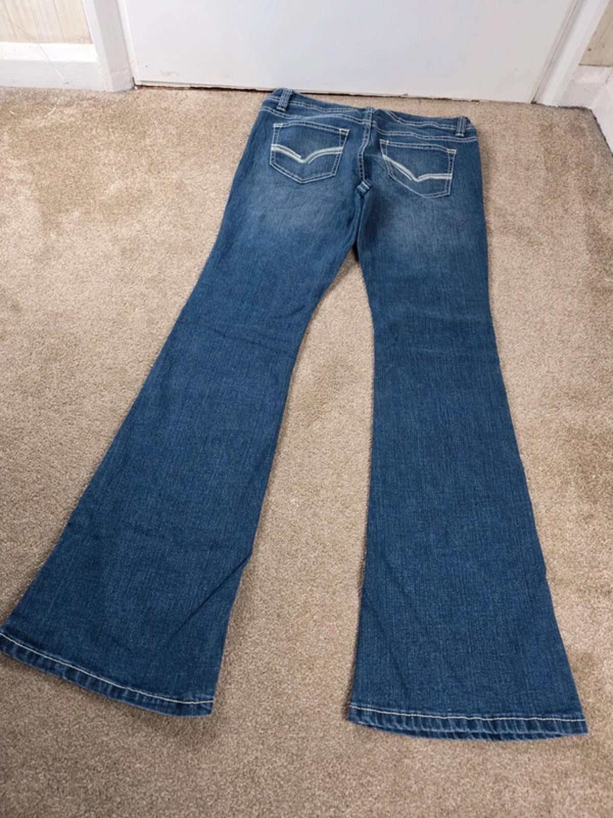 Vintage Y2K No Boundaries Low Rise Flared Jeans UK Size 12